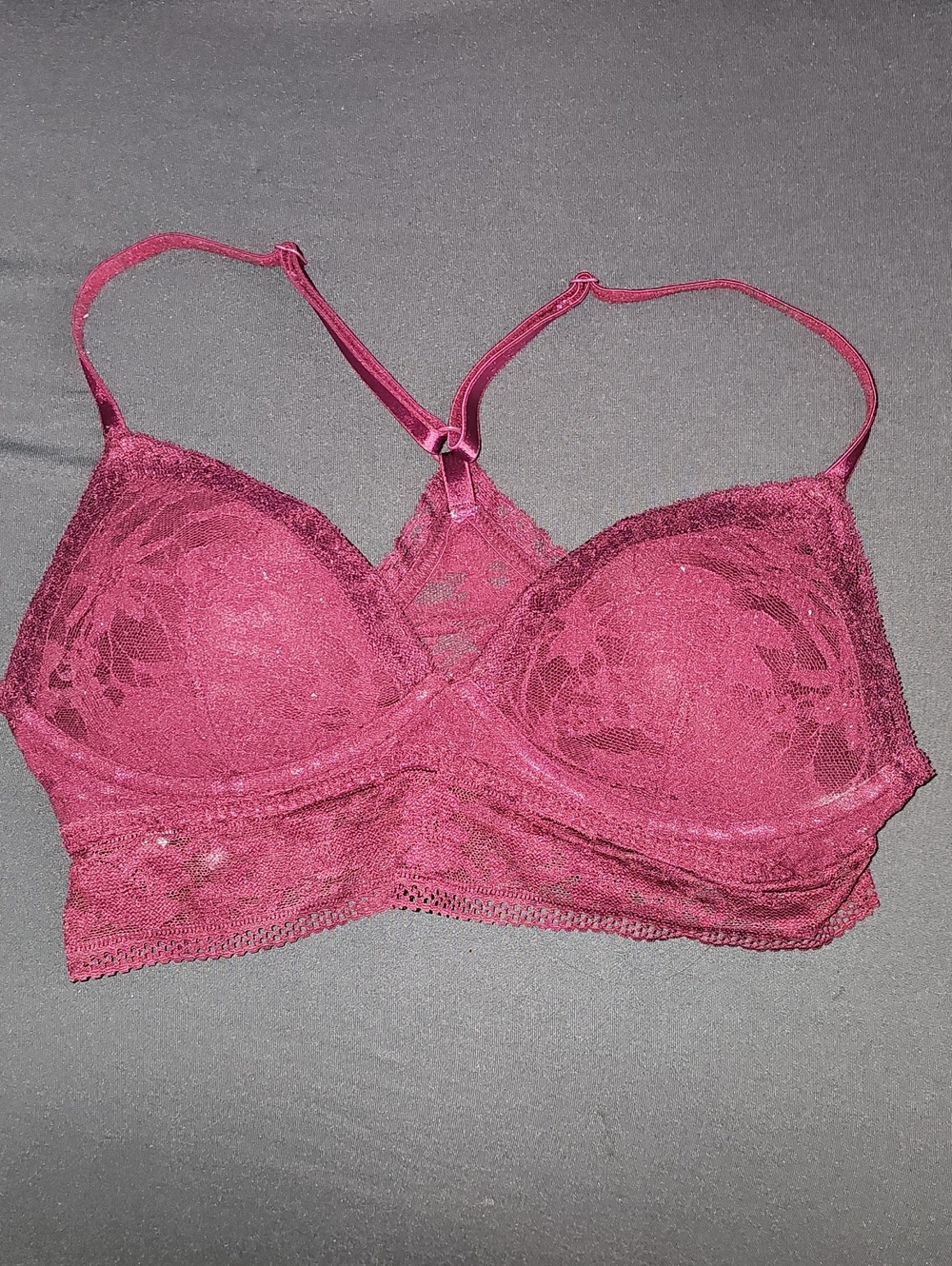 Victoria's Secret Lace Bralette in Deep Burgundy Sz Small